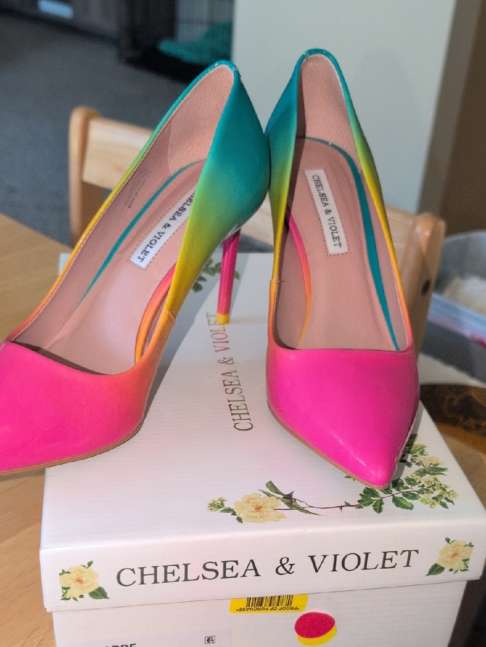 Chelsea & Violet Multicolor Pointed-Toe Heels